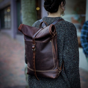 The redesigned roll top back pack