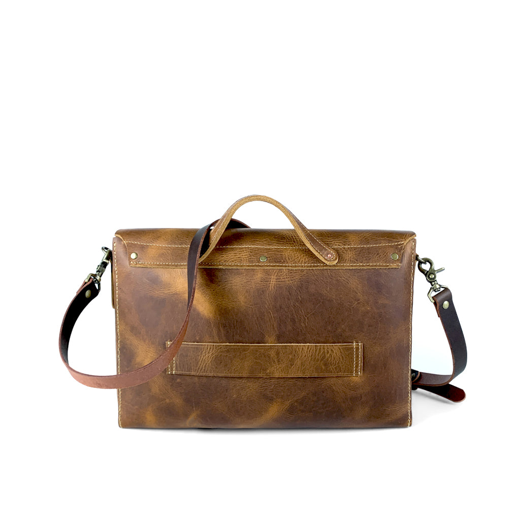 genuine brown mens leather messenger bag