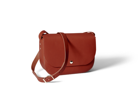 Handmade Crossbody Bag | Medium Brown