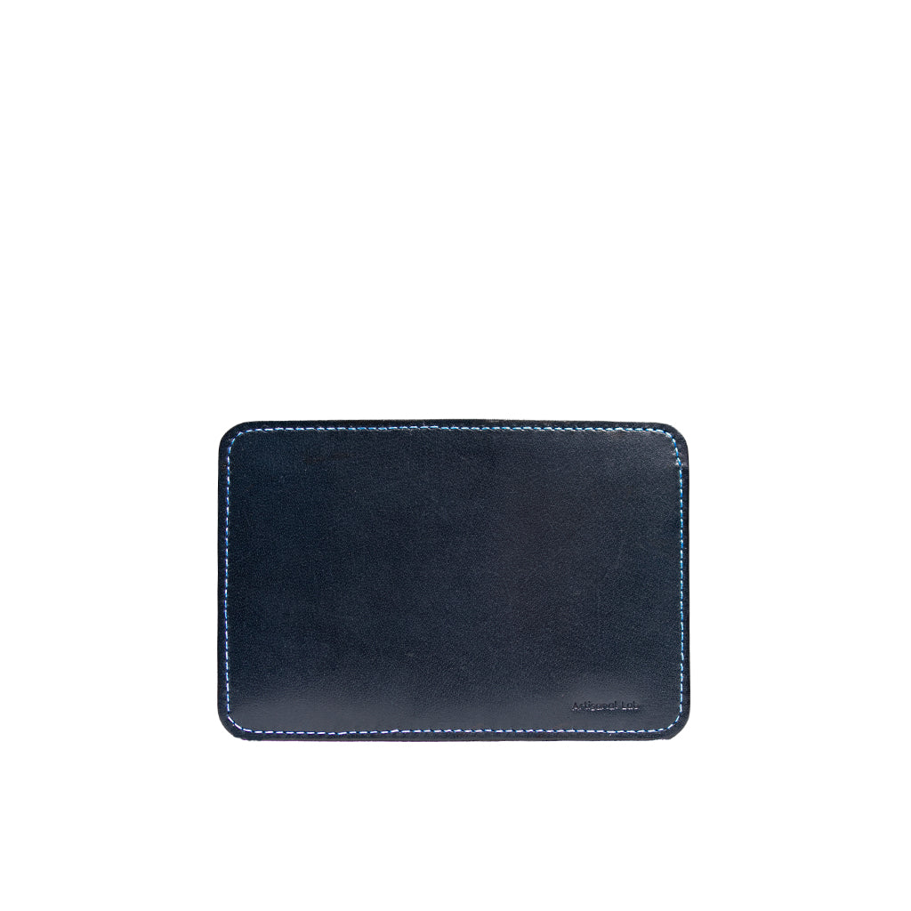 Leather Vertical Bifold Card wallet | Navy