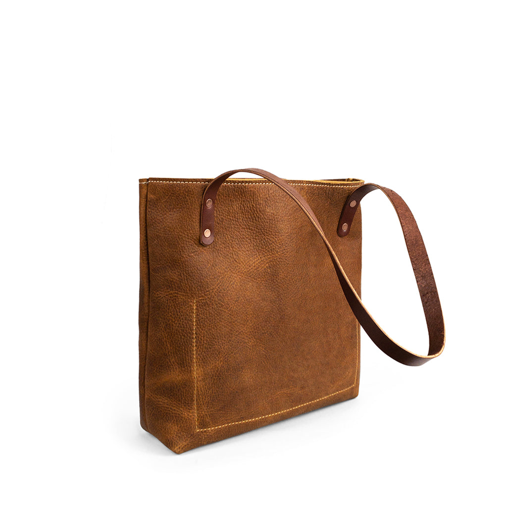 Classic Handmade Leather Tote bag | Milled Saddle 