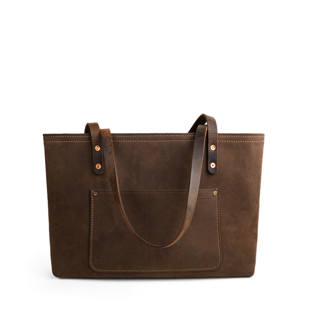 Brown Leather Work Shoulder Bag | Crazy Weather