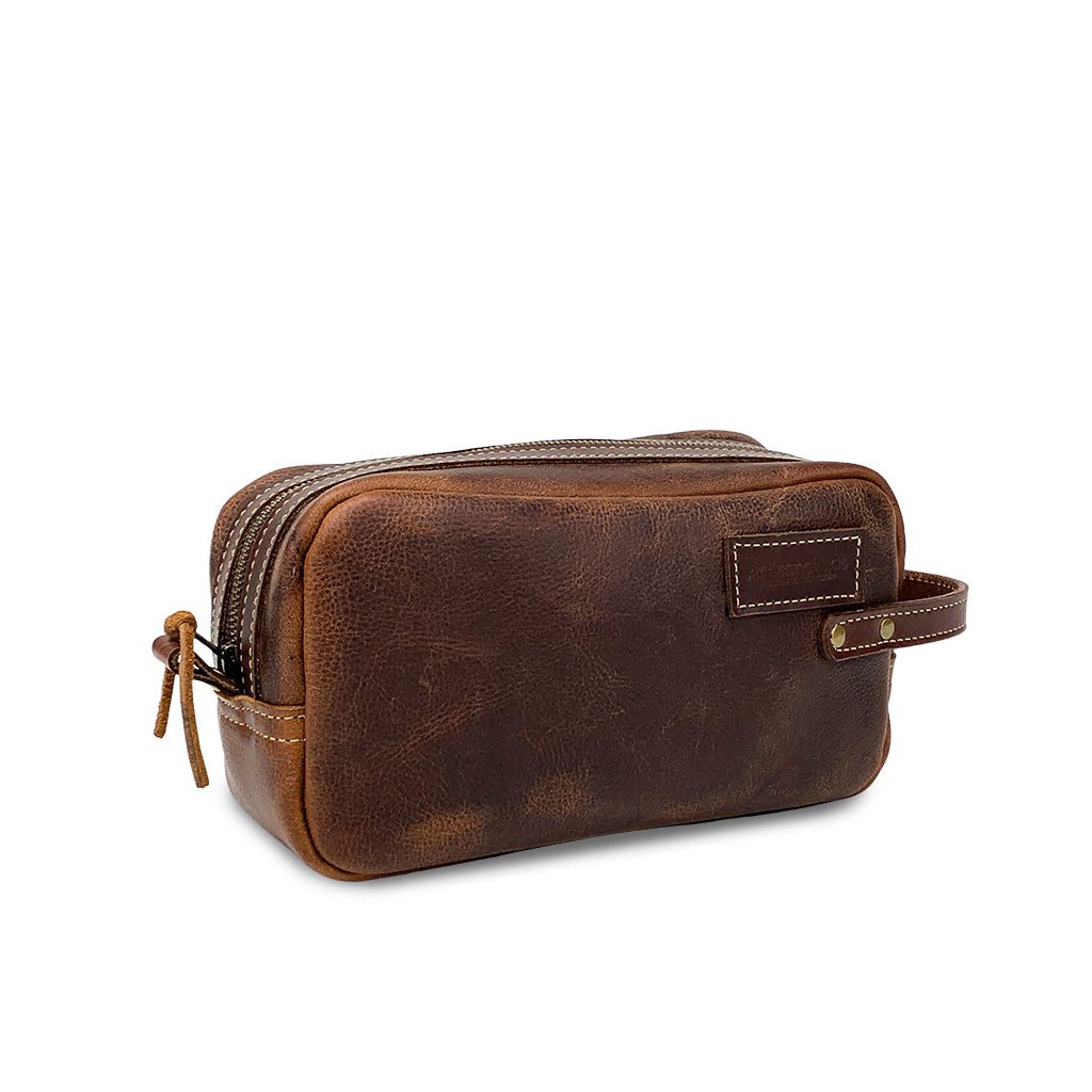 Leather Dopp kit Bag | Brown