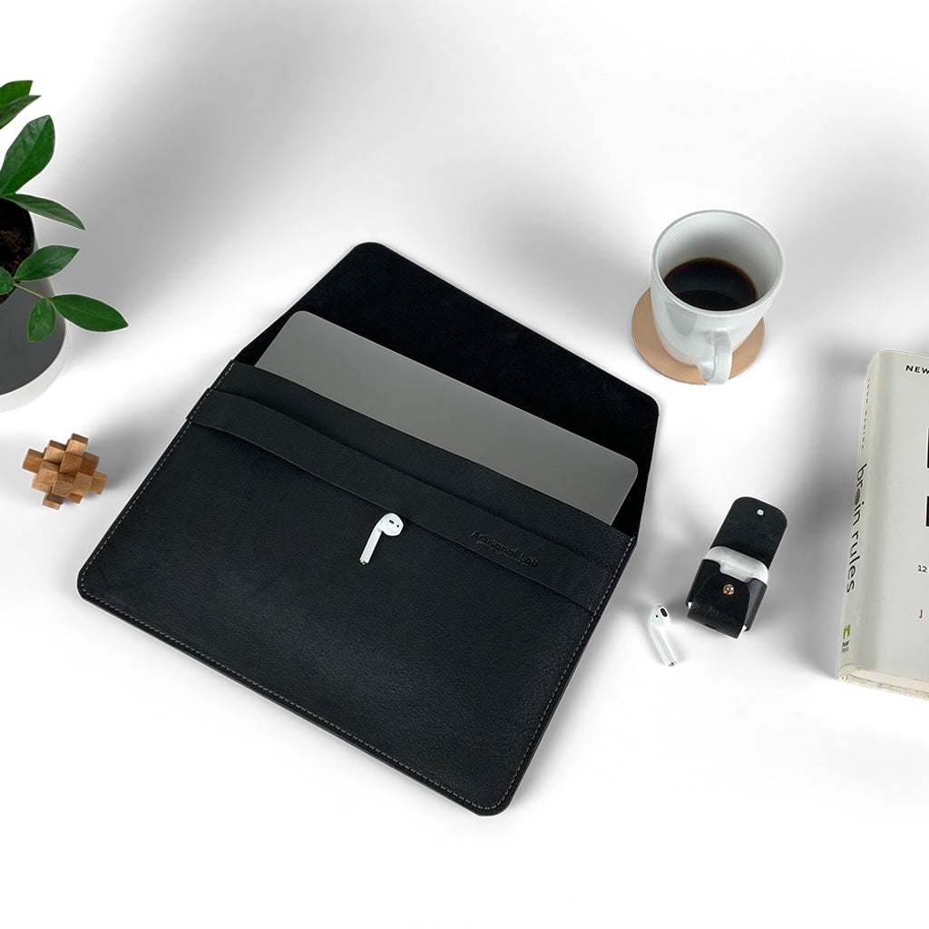 Leather Laptop Case Sleeves | Black
