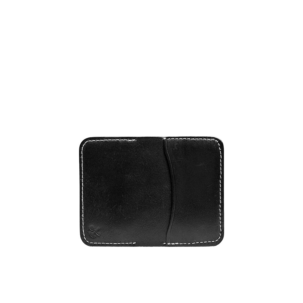 Leather Minimalist Card Holder Wallet | Black