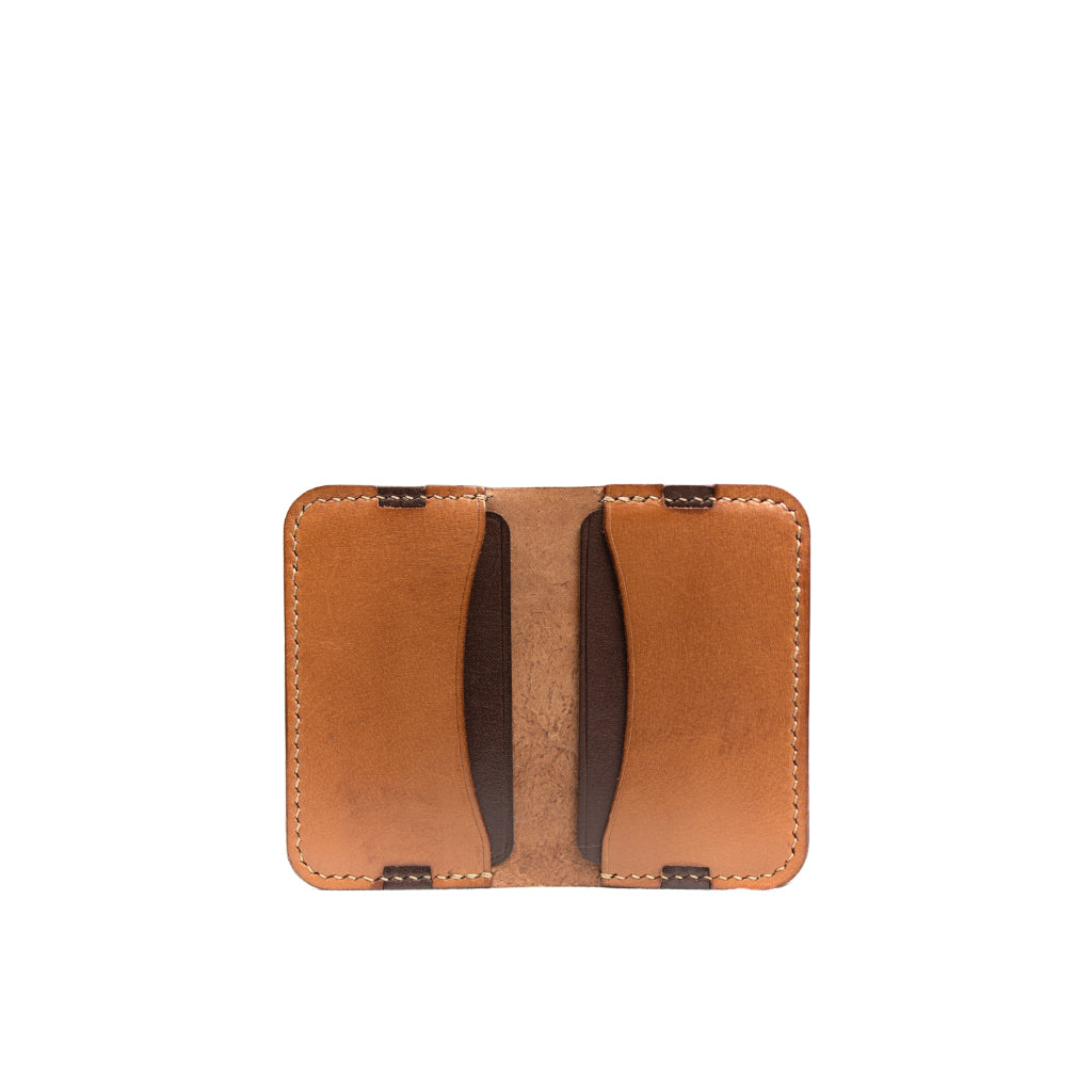 Leather minimalist card holder - Tan