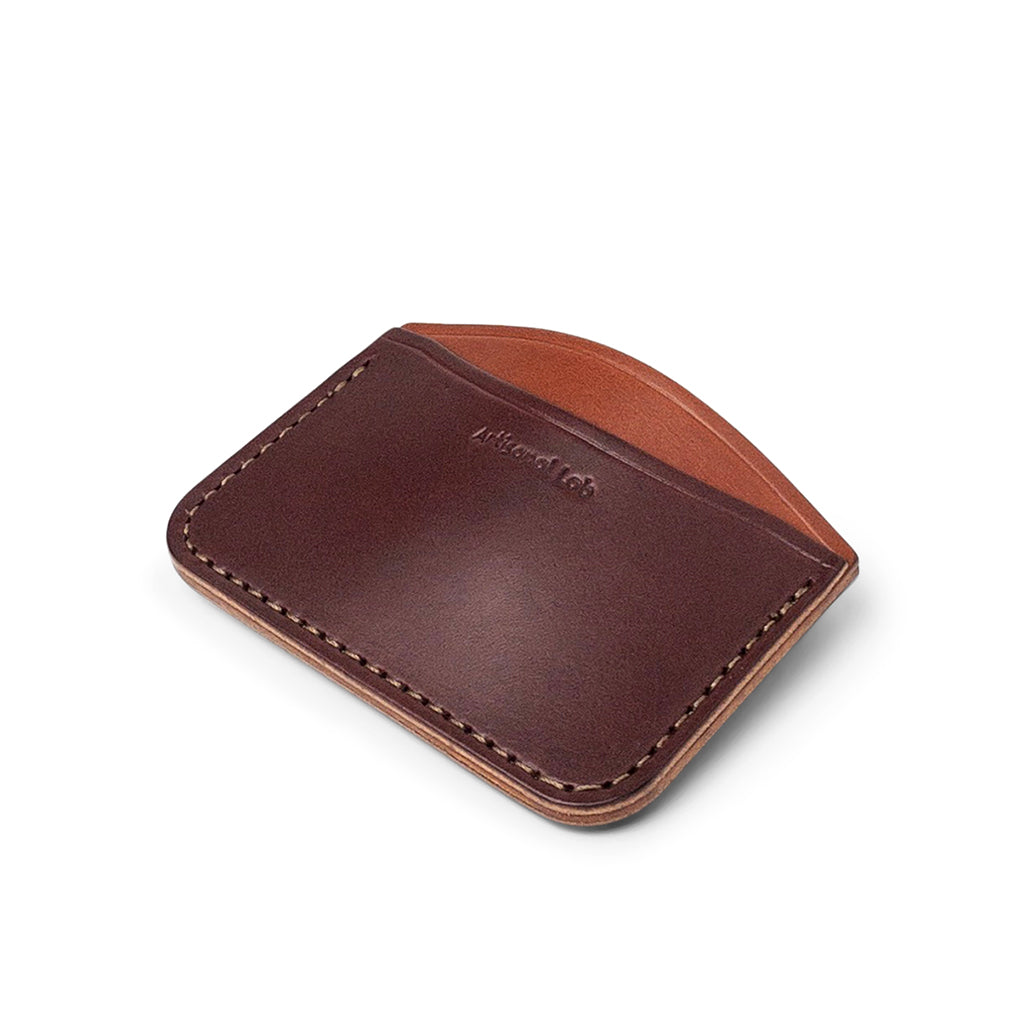 leather minimalist card wallet | brown