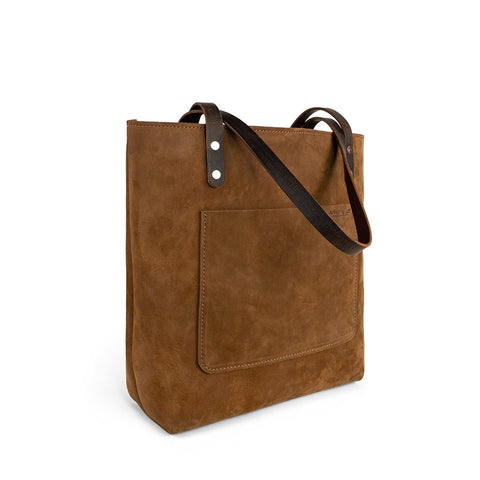Leather Handmade tote work bag | Nubuck