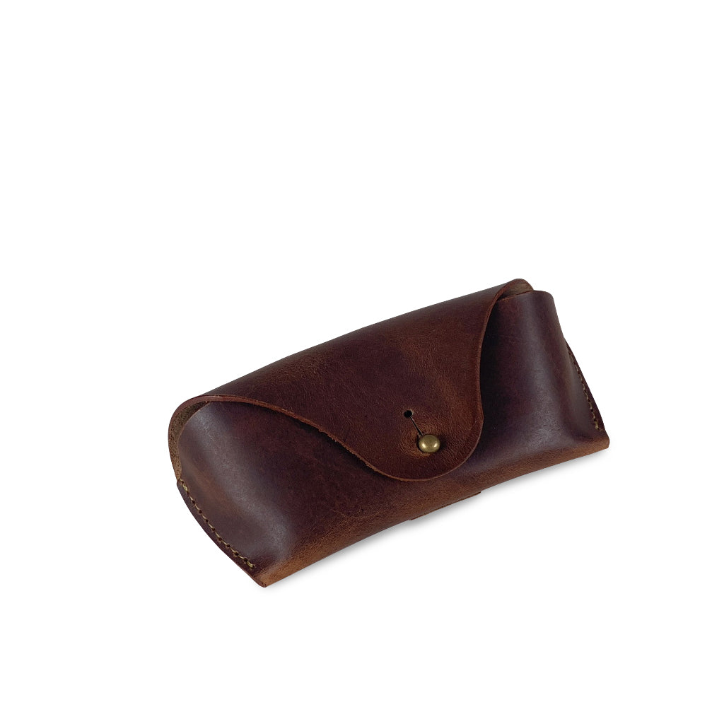 leather sunglasses case brown
