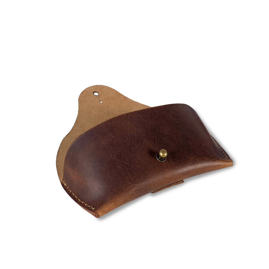 leather sunglasses case brown